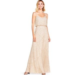 Adrianna Papell Art Deco Blouson Beaded Dress